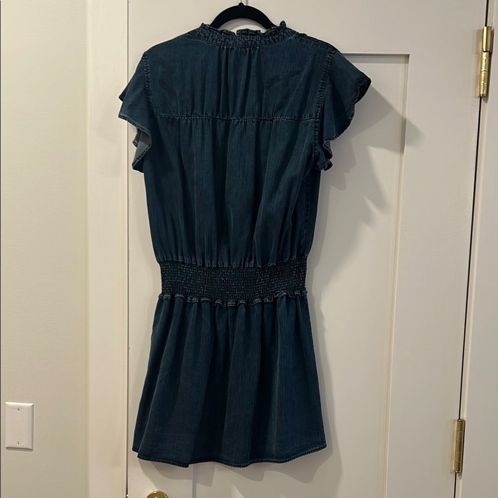 Rails Ruffled Denim Dress, Size Large - Picture 8 of 11